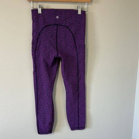 ATHLETA Ultimate Stash Pocket Textured Tight Legging Purple High Rise Sz S - Picture 8 of 14